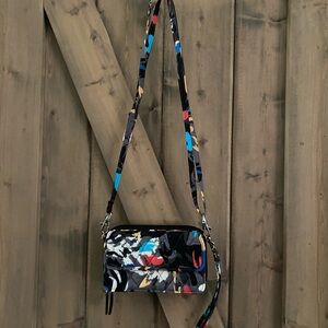 Vera Bradley Black Multicolor Crossbody Bag